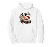 Dirt Track Sábado por La Noche Carreras De Óvalo Sudadera con Capucha