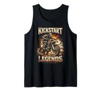 Dirtbike Dirt Bike Motocross Kickstart Legends Camiseta sin Mangas
