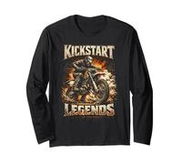 Dirtbike Dirt Bike Motocross Kickstart Legends Manga Larga