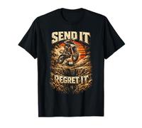 Dirtbike Dirt Bike Motocross Send It Or Regret It Camiseta