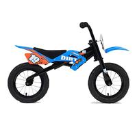 DirtMX - Bicicleta de equilibrio de motocross con ruedas neumáticas de 12" para niños a partir de 3 años
