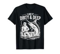 Dirty & Deep Angler Funny Angler Dicho para Hombres Fish Camiseta