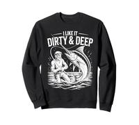 Dirty & Deep Angler Funny Angler Dicho para Hombres Fish Sudadera