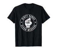 Dirty Hands Clean Message Cool Finger Ortografía ASL Maestros Camiseta