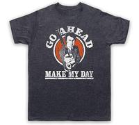 Dirty Harry Clint Go Ahead Make My Day Eastwood Film - Camiseta para hombre, color carbón, Negro, XXL