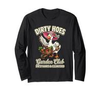 Dirty Hoe Social Club Ganso Jardinería Plantas Amantes Mujeres Manga Larga