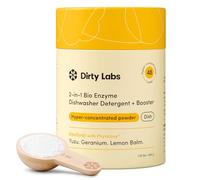 Dirty Labs Detergente y potenciador para lavavajillas, aroma Aestival, 48 cargas (1 libra), ultra limpio, sin manchas, optimizado para lavado rápido, hiperconcentrado