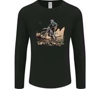 Dirty Race Motocross Motox Dirt Bike - Camiseta de manga larga para hombre, Negro, L