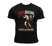 Dirty Ray Artes Marciales MMA Kick Boxing camiseta hombre T-shirt DT9 (L)