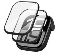 Diruite 2 Piezas Protector Pantalla para Apple Watch Series 11/10 42mm Superficie 3D HD Anti-Scratch Película Protectora,Negro&Negro,42mm