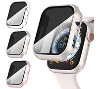 Diruite 3-Pack Funda para Apple Watch SE 3/2/1 /Series 6 5 4 44mm Privacidad Protector Pantalla,HD Cristal Templado Protección Completa PC Dura Anti Espía Protector para iWatch 44mm