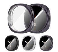 Diruite 3 Piezas Funda para Samsung Galaxy Watch 8 40mm,Funda Protectora de TPU Integral con Protector de Pantalla,HD Clear Funda Protectora TPU Ultrafina Antiarañazos,Negro&Pistola Color&Plata,40mm