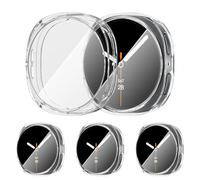 Diruite 3 Piezas Funda para Samsung Galaxy Watch 8 44mm,Funda Protectora de TPU Integral con Protector de Pantalla,HD Clear Funda Protectora TPU Ultrafina Antiarañazos,Transparente*3,44mm