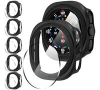 Diruite 5+5 Pack para Samsung Galaxy Watch Ultra 47mm(2025/2024) Fund Protector Pantalla,5 PC Case+5 HD Cristal Templado Protector Pantalla