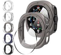 Diruite 5+5 Pack para Samsung Galaxy Watch Ultra 47mm(2025/2024) Funda+Protector Pantalla,5 PC Case+5 HD Cristal Templado Protector Pantalla