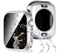 Diruite Funda para Apple Watch SE 3/2/1 /Series 6 5 4 44mm Protector Pantalla Cristal Templado Privacidad Incorporado,360°Protección PC Impermeable Case para iWatch 44mm Estuche Protector