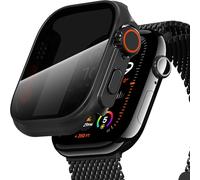 Diruite Funda para Apple Watch Series 11/10 42mm Protector Pantalla Anti Espía Vidrio Templado PC Dura Carcasa,Negro(Privacidad)