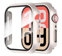Diruite Paquete de 2 Fundas Protectoras de Pantalla para Apple Watch Series 8/7/6/5/4/Series SE/SE 2 de 40 mm, Vidrio Templado Ultrafino para iWatch de 40 mm, luz de Estrellas