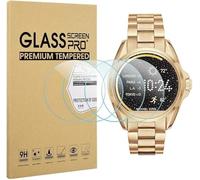 Diruite Paquete de 4 protectores de pantalla para Michael Kors Bradshaw, 2.5D dureza 9H, protector de pantalla de vidrio templado para reloj inteligente Michael Kors MKT5001 [antiarañazos]