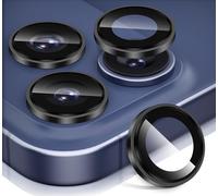 Diruite Protector Lentes para iPhone 17 Pro/17 Pro Max Cristal Templado,Plataforma Convexa HD Vidrio Templado+Aleación Aluminio Proteccion Camara,Negro