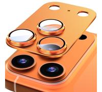 Diruite Protector Lentes para iPhone 17 Pro Max Cristal Templado,HD Protector Cámar Aleación Aluminio Proteccion Camara Anti-graffi,Naranja cósmico