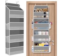 DIRXVMC 1 organizador para colgar sobre la puerta, organizador de almacenamiento colgante con ventana transparente, organizador de habitación ultra resistente de gran capacidad de 40 libras para