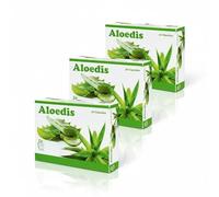 Dis Aloedis 90 Cápsulas - Pack Ahorro 3 x 30 Cápsulas - Suplemento Digestivo, con Zumo de Hojas de Aloe Vera 360mg y Carbón Activo 3.75mg - Para Ayudar a Equilibrar la Flora Bacteriana