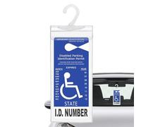 Disabled Parking Permit Holder, Handicap Placard Hanger Cover, Clear Protective Sleeve, Easy Rearview Design with Accessibility Accessories for Vehicles and Rear View Mirrors,11.61x5 Inch