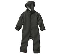 disana Walk-Overall, 100% lana merino orgánica GOTS, IVN Best | con puños plegables, unisex, fabricado en Alemania, antracita, 74-80