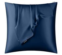 DISANGNI Funda de almohada de 100 % seda de morera natural para el cabello y la piel, con cremallera oculta, ambos lados 22 momme, seda auténtica, 1 unidad, 50 x 60 cm, azul