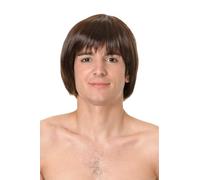 DISBACANAL Peluca chico flequillo - Castañ