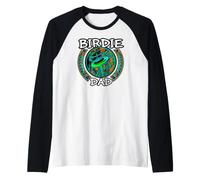 Disc Golf Birdie Dad Basket Chaser Camiseta Manga Raglan