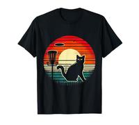 Disc Golf Cat Funny Cat Disc Golf Graphic Tee para mamá papá Camiseta