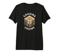 Disc Golf Chasing Chains Vintage Disc Golfer Basket Camiseta Premium