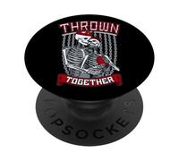Disc Golf Frolf Pareja Esqueleto Gótico Rey y Reina Golfistas PopSockets PopGrip Adhesivo