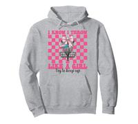 Disc Golf Girl Mamá Día de la Madre sé que lanzo como una niña Sudadera con Capucha
