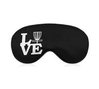 Disc Golf Love - Máscara suave para dormir con correa ajustable, máscara para ojos, bloquea la luz para mujeres y hombres