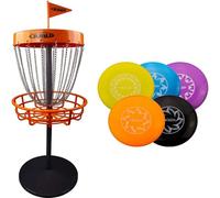 Disc Golf Mini Basket Set, Cesta de Golf con 5 Minidiscos, Frisbee Golf para Interiores y Exteriores, 970362