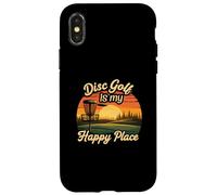 Disc Golf My Happy Place Sunset Frolf Player Carcasa para iPhone X/XS