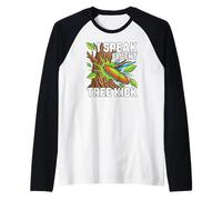 Disc Golf Player I Speak Fluent Tree Kick Humor Camiseta Manga Raglan