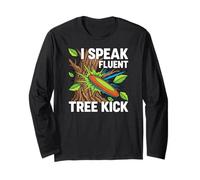 Disc Golf Player I Speak Fluent Tree Kick Humor Manga Larga