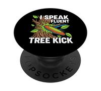 Disc Golf Player I Speak Fluent Tree Kick Humor PopSockets PopGrip Adhesivo