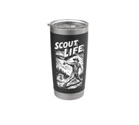 Disc Golf Scout - Scout Life Retro Scouting Illustration Vaso térmico de acero inoxidable de doble pared
