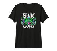 Disc Golf Sink Chains Radical Retro Basket Player Camiseta Premium