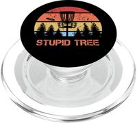 Disc Golf Stupid Tree Vintage Disc Sport Frisbee Saying PopSockets PopGrip para MagSafe