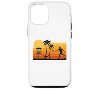 Disc Golf Tropical Sunset Palm Trees Beach Graphic Carcasa para iPhone 12/12 Pro