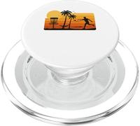 Disc Golf Tropical Sunset Palm Trees Beach Graphic PopSockets PopGrip para MagSafe