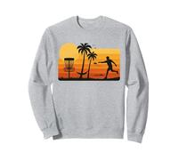 Disc Golf Tropical Sunset Palm Trees Beach Graphic Sudadera