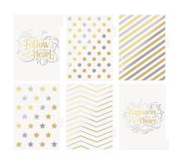 Discagenda 6 Sections Plastic Dividers for Planners Personal Organizers Gold and Silver Follow Your Heart and Patterns (Ringbound A5)