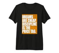 Disciplina de Color Naranja es la Etiqueta de Precio Gráfico Naranja Camiseta Premium